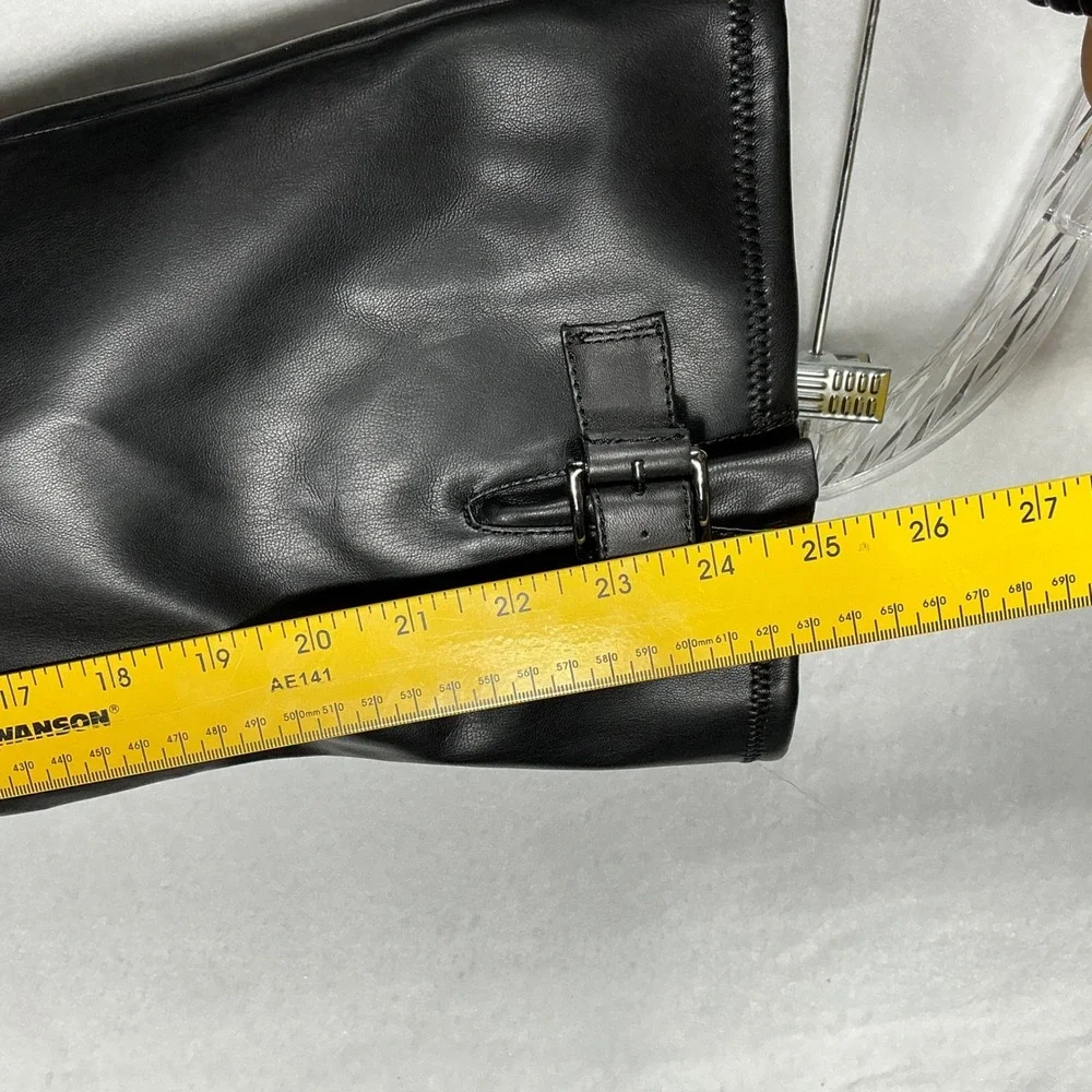 Vince Camuto Size 9.5 WC WIDE CALF Black Over the Knee Moto Lug Boots NEW Abrila